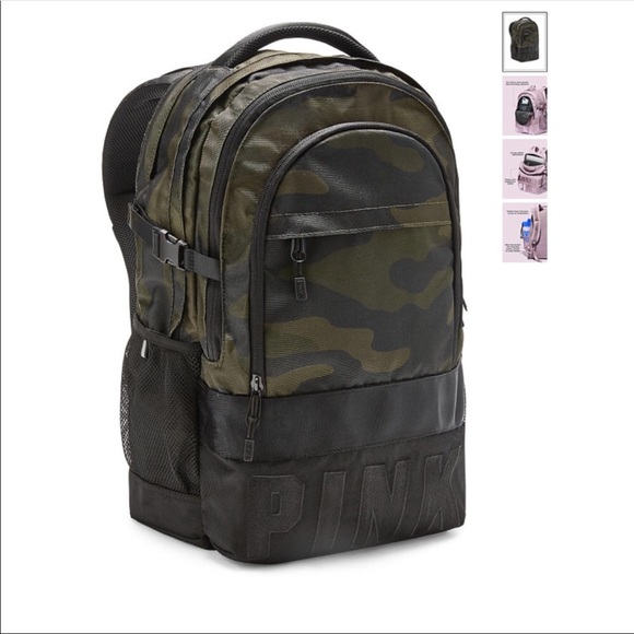 green camo backpack